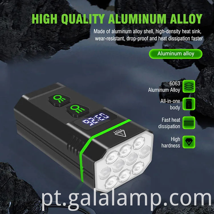 Tocha LED impermeável ultra brilhante para exploração ao ar livre